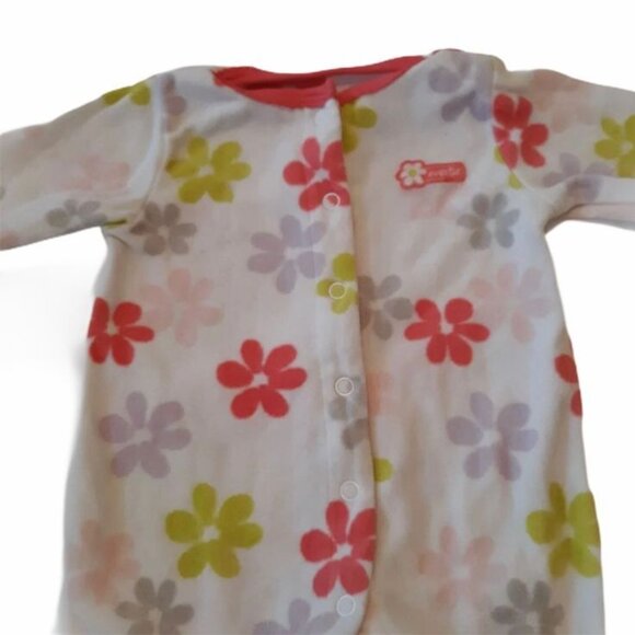 Baby Girls Floral Footed Sleep & Play Pajamas By Carters 3 Months Long Sleeves - Picture 5 of 5